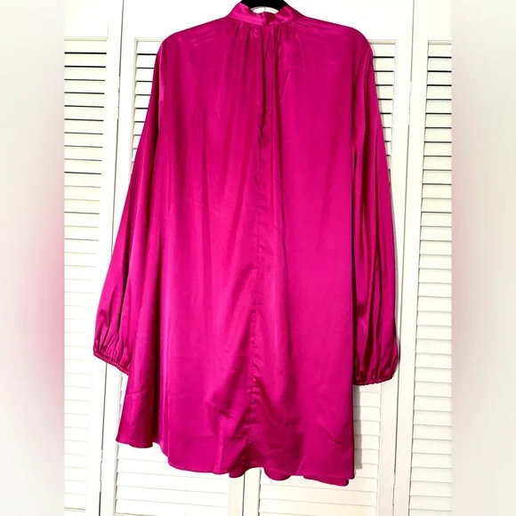NWT Mac Duggal IEENA Magenta Satin 55968 Cocktail Mini Dress 8 ,12 - Picture 5 of 7